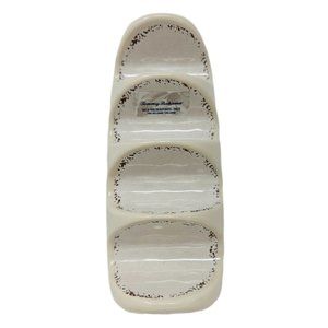 Tommy Bahama Taco Holder White Rustic Crackle Cinco de Mayo